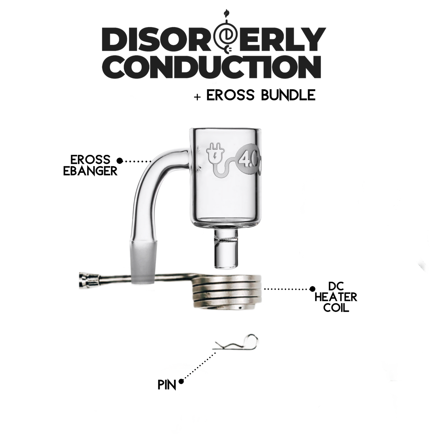DC Kevlar Coil with Eross 4.0 Quartz Banger Male Joint