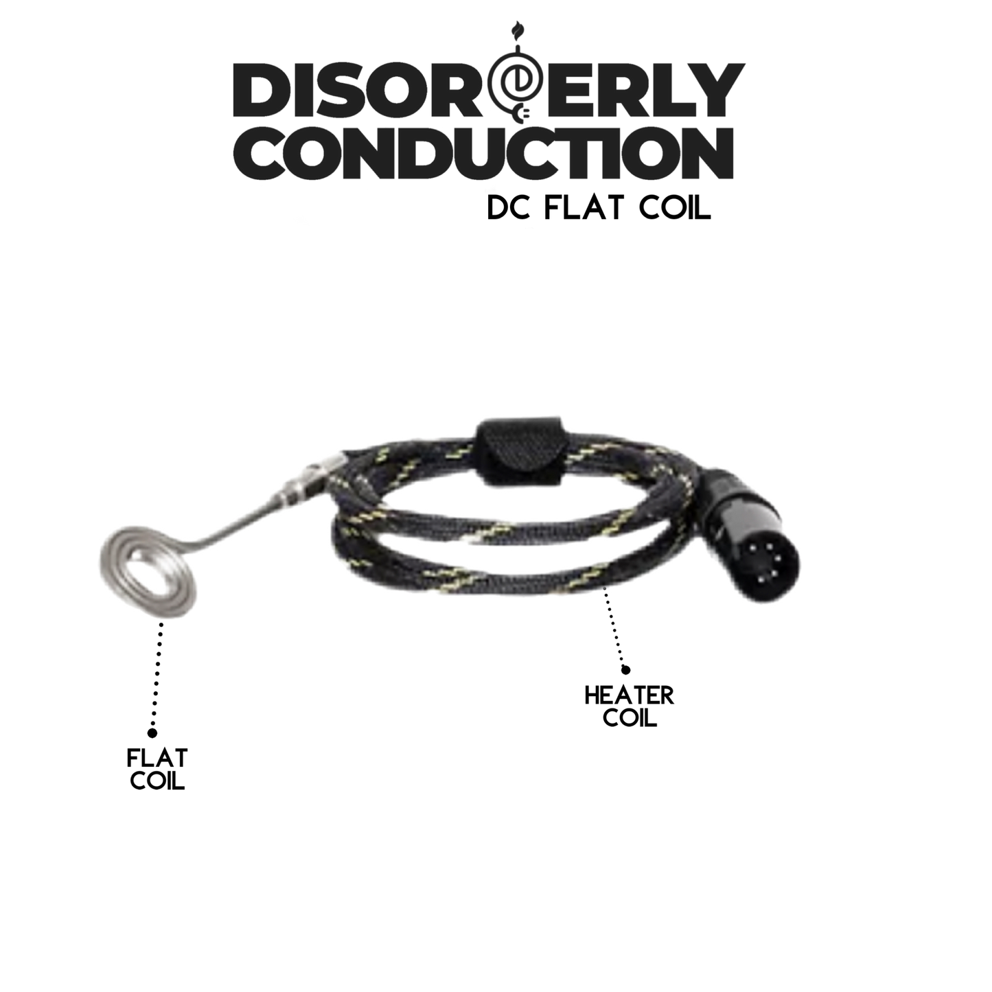 Compact and portable DC Kevlar Flat Coil Used with Enail Controller for precise temperature control