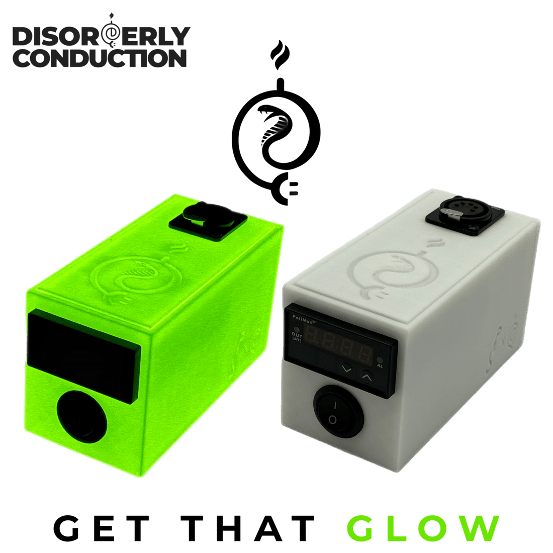 Bundle Deal DC Cobra 3D Printed E - Nail & Caddy - Disorderly Conduction E - Nail