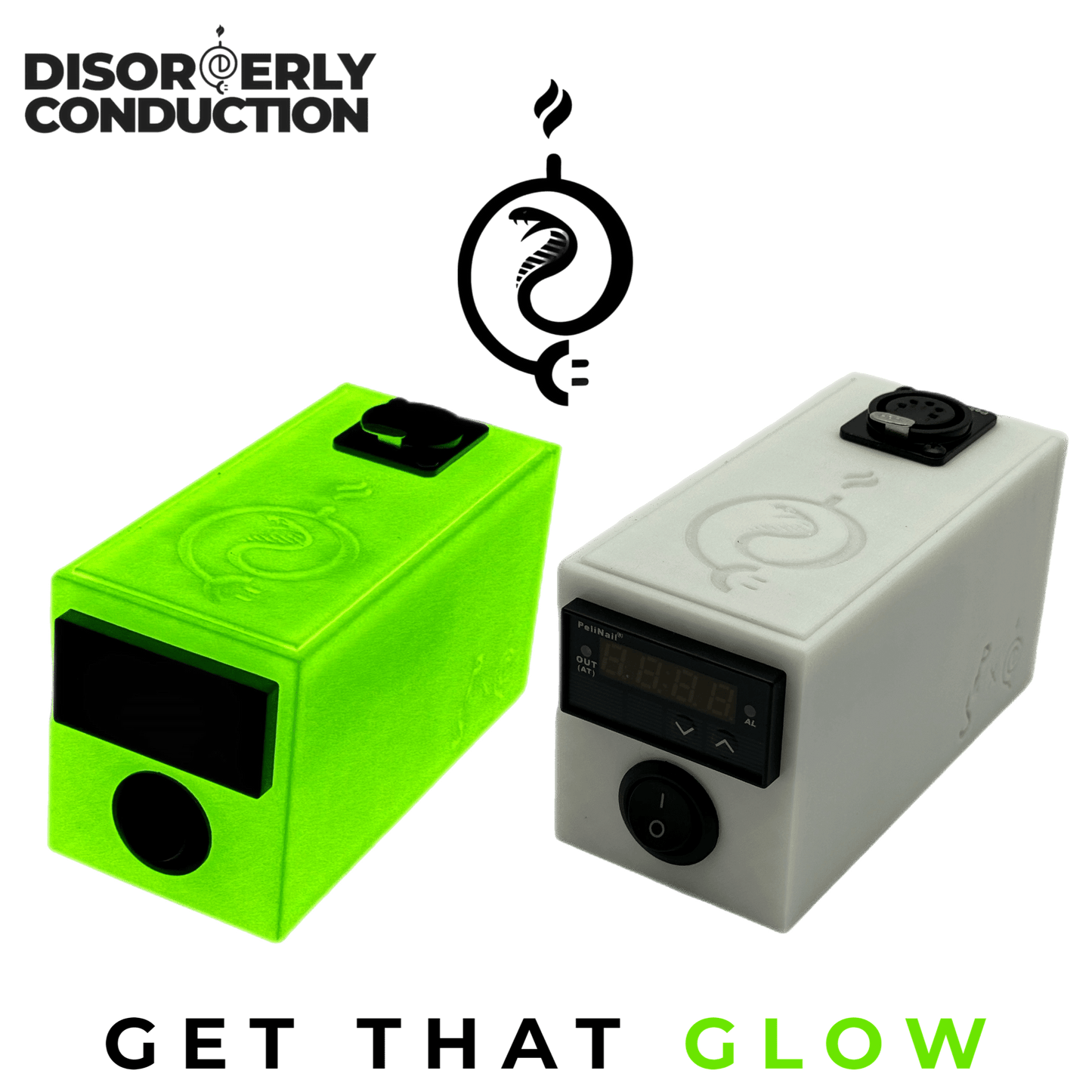 Bundle Deal DC Cobra 3D Printed E - Nail & Caddy - Disorderly Conduction E - Nail