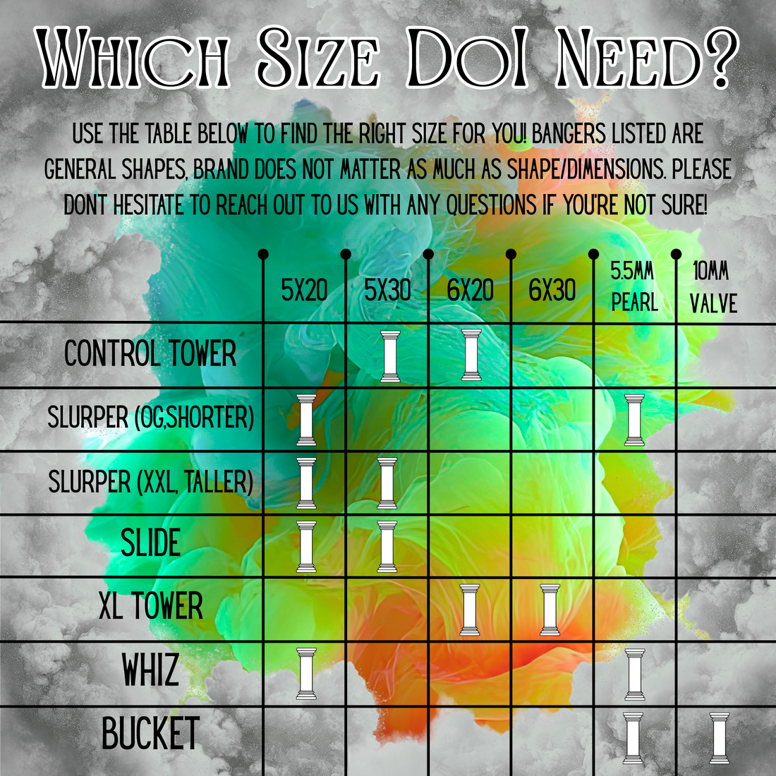 AIN Pillar Inserts "4 Sizes"