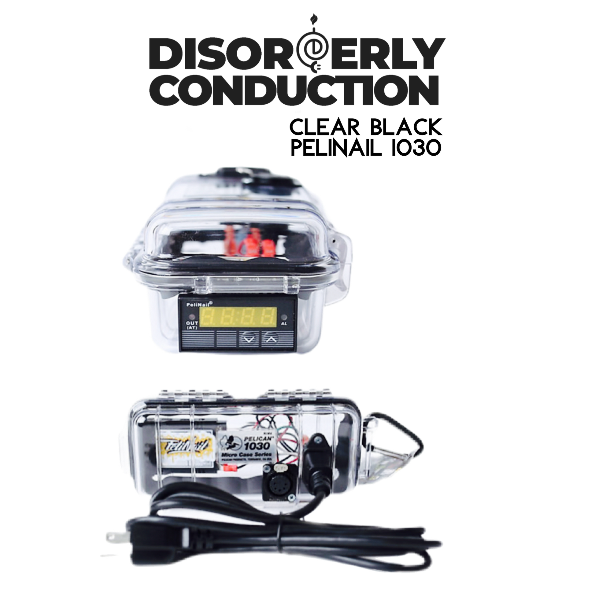 Clear Black PeliNail 1030 Enail Controller with temperature control for precise accuracy