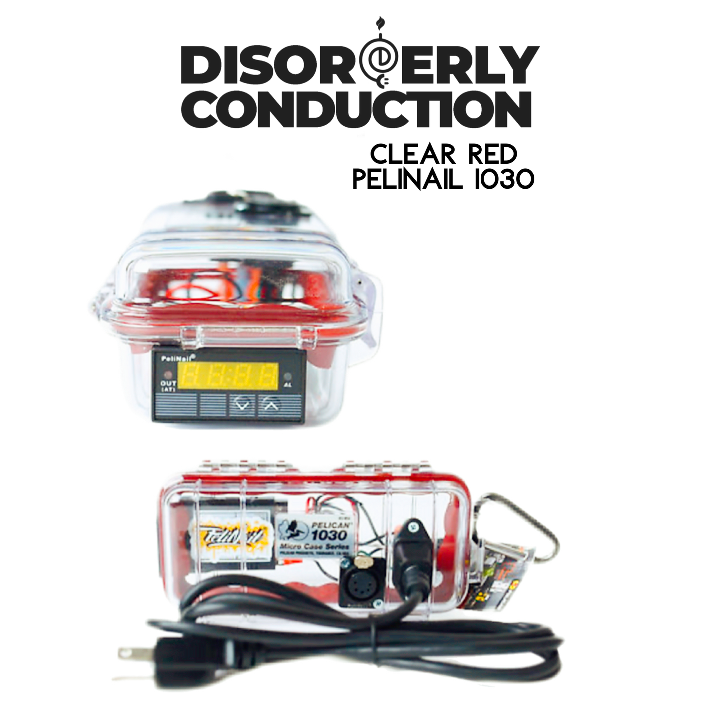 Clear Red PeliNail 1030 Enail Controller with temperature control for precise accuracy 