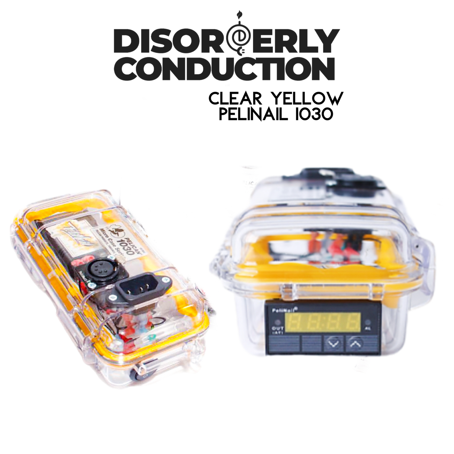 Clear Yellow PeliNail 1030 Enail Controller with temperature control for precise accuracy