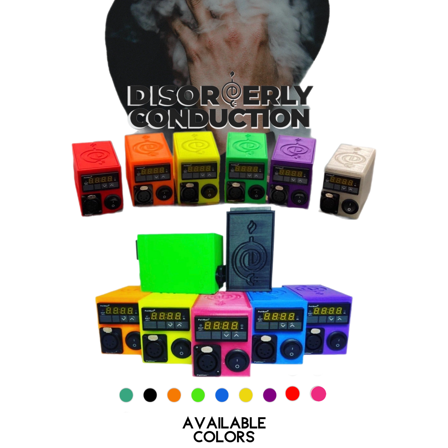 DC 3D Printed Enail Controllers multiple different colors heating elements
