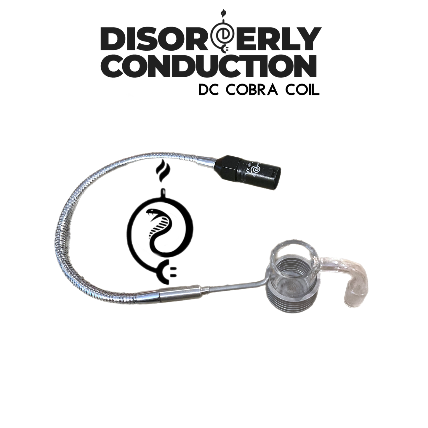 DC Cobra Coil XL connects to a heating temperature control Enail 25mm Buckets