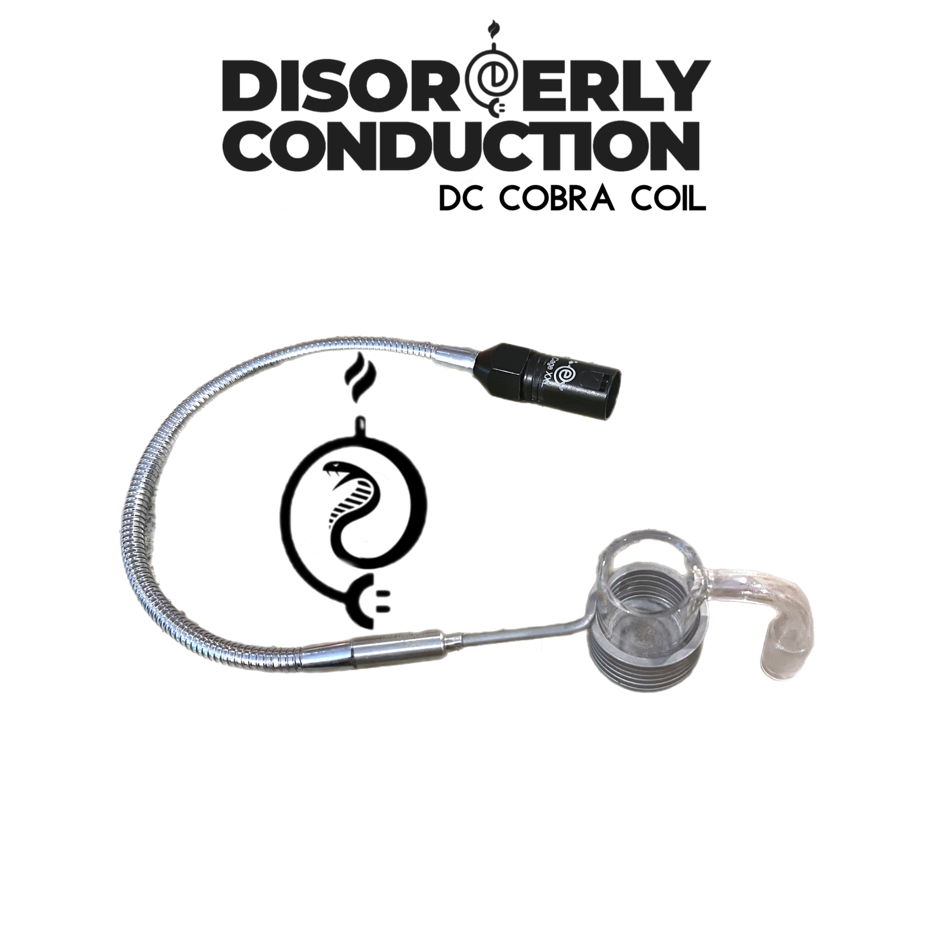 DC Cobra Coil XL connects to a heating temperature control Enail 25mm Buckets